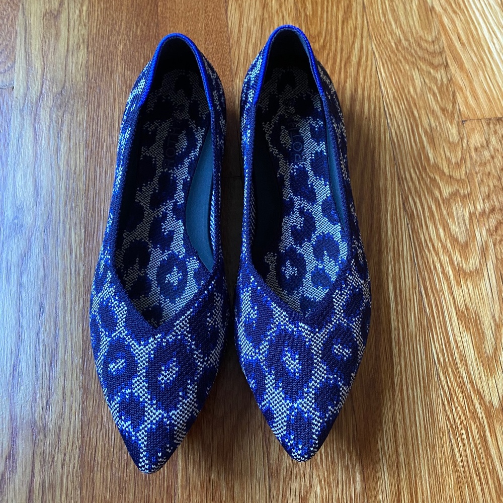 Rothy’s The Point II in Indigo Cat Size 9